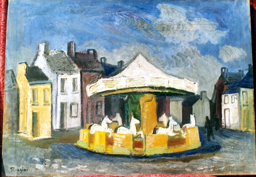 Strada con giostra